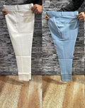 Pant and Pant Combo 10 (White Pant and Blue Pant)