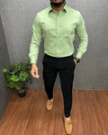 Green Shirt and Black Pant Combo