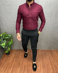 Maroon Shirt and Black Pant Combo