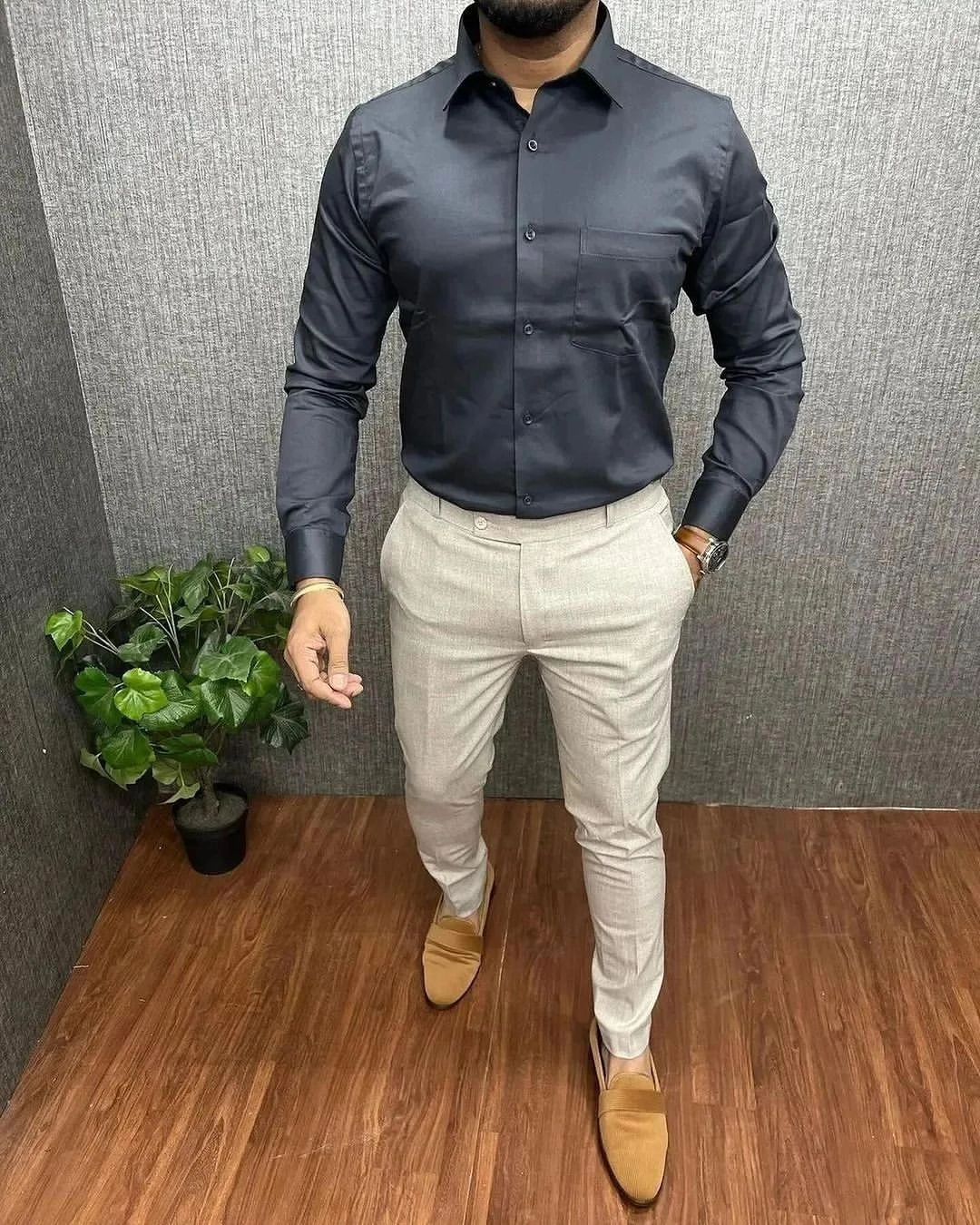 Dark Grey Shirt and Sandal Pant Combo